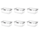 20 Quart Hingelid Clear Storage Bin With Latch And Comfort Grip 6 Pack. Fixed Price $42.87.