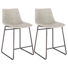 Amerihome BSLC24GSET Classic Faux Leather 24" Counter Height Chair - Stone. Fixed Price $245.50.