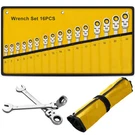 16PCS 6-22MM Flex-head Ratcheting Wrench Combination Spanner Tool Set. Fixed Price $45.80.