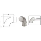 C.r. Laurence HR20RBS Crl Brushed Stainless 90 Degree Flush Angle End For 2" Tu. Fixed Price $65.00.
