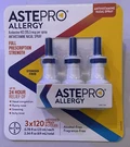 Astepro Allergy Antihistamine Nasal 3X120 Sprays Exp 3/27. Fixed Price $39.99.
