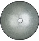 Bathroom Sink Glass Round Vessel Countertop Simply Silver VG07053 Pop-up Drain. Fixed Price $250.00.