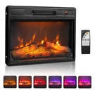 23" Home Embedded Fireplace Electric Insert Heater Flame Remote Space Keep Warm. Fixed Price $83.99.