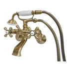 Kingston Wall Mount Clawfoot Tub Faucet With Hand Shower. Fixed Price $411.58.