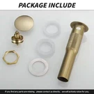 Homemystique Bathroom Sink Pop-up Drain With Overflow Brushed Gold. Fixed Price $14.99.