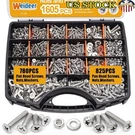 Nuts Bolts Washers Assembly Kit 304 Stainless Steel 1605PCS Diy Tool Set New. Fixed Price $27.63.