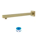 Lordear 16" Square Shower Extension Arm Wall Mount Gold Dri 614MK. Fixed Price $16.99.