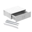 Everbilt Genevieve White Adjustable Closet Organizer Small Shelf Drawer Kit. Fixed Price $98.16.