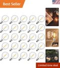 Elegant 25 Pack G40 Dimmable Led Bulbs - E12 Base, 2200K Soft Warm White Glow. Fixed Price $29.99.