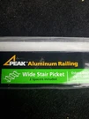 Peak Aluminum Railing - Wide Stair Picket 2 Spacers Included 50381 New. Fixed Price $14.94.