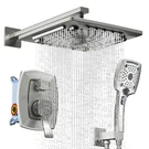 Ello&allo Shower Faucet Set Mixing Valve And Trim Kit Brushed Nickel, Rainfall. Fixed Price $133.69.