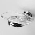 Franz Viegener Clear Soap Dish And Brass Holder, Wall-mount, Polished Chrome. Fixed Price $34.99.