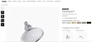 Kohler K-10391-AK-CP Devonshire 2.5 Gpm Single Function Shower Head, Chrome. Fixed Price $69.99.