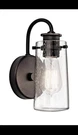 Kichler Lighting Olde Bronze 45457 Oz Glass Knox 1 Wall Sconce Vintage. Fixed Price $41.50.