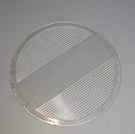 Vintage Monogram Corp New York Glass Light Lens 10 Ribbed Prismatic Diffuser. Fixed Price $30.00.