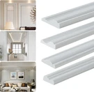 Peel And Stick Panels Glossy Molding Trim, Flexible Chair 0.9IN*10FT, White. Fixed Price $31.18.