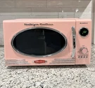 Nostalgia NRMO9PK Pink 900W Countertop Microwave 0.9 Cu Ft Digital Display Timer. Fixed Price $85.00.