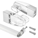 2 Set Clear Acrylic Shower Door Towel Bar Brackets For Alumax Basco Framed. Fixed Price $13.84.