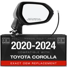 Passenger Side Mirror For Toyota Corolla Sedan - Powered, Manual Fold, Convex. Fixed Price $67.44.