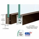 Black Bronze 1/2" Glass Low Profile Square Door Rail Without Lock 35-3/4". Fixed Price $273.10.
