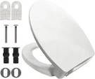 New Toto SS114#01 Softclose Elongated Closed-front Toilet Seat And Lid, Cotton. Fixed Price $49.99.
