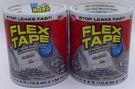 (pack 2) Tape, Clear Thick Flexible Rubberized Waterproof 4"X5'. Fixed Price $16.95.