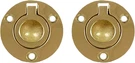 Qcaa Solid Flush Ring Pull Round, 1-1/2", Polished Brass, Pack. Fixed Price $28.16.