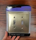 In Box Amerelle Moderne Wall Plate Switch Cover Double 2 Toggle Bronze Decor. Fixed Price $9.01.