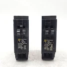 Pack Square D HOMT1515 Homeline 2-15 Amp Single-pole Breaker. Fixed Price $29.99.
