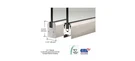 Crl DR2TBS12P Stainless 1/2 Glass Low Profile Tapered Door Rail Without Lock. Fixed Price $303.06.