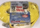 15 Ft Tow Strap With Hook Ends 2" Wide 10,000 Break Strength Highland Nos. Fixed Price $13.99.