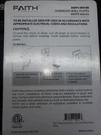 New 8-PK Faith Electric 1-GANG Decorator Screwless Wall Plate White SWP1-WH-08. Fixed Price $11.00.