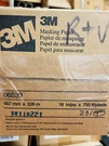 3M.06539 White Masking Paper 18"X750' Includes 2 Rolls Brand New Never Opened. Fixed Price $125.00.