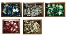 Berwick Metallic 4" Pompom Prenotched HANKS-5 Colors Satin Sheen- 100 Bows. Fixed Price $20.00.