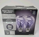 2PK A19 Vintage Led Light Bulbs 35W Smoked Glass Finish Better Homes & Gardens. Fixed Price $9.95.
