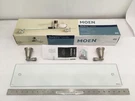 (1) New Moen Banbury Wall-mount Clear Glass Shelf Brushed Nickel Y2690BN. Fixed Price $38.90.