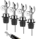 Qpix Digital Liquor Bottle Pourers Auto Flip Olive Oil Set 4, Silver. Fixed Price $15.91.