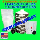 3M Pps 2.0 Starter Kit Standard Size 10 Lids + Liners Hard Cup Plugs. Fixed Price $38.00.