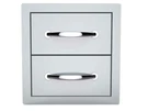 Sunstone Grills 14-INCH Stainless Steel Outdoor Flush Mount Double Access Drawer. Fixed Price $334.00.