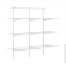 Everbilt 4 Ft General Organizer Kit Wall Mounted Closet System White. Fixed Price $50.00.