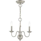 Livex Lighting 52163-91 Windsor Mini Chandelier Brushed Nickel. Fixed Price $127.97.
