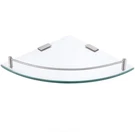 Acehoom 14" X 10" D 1.6" Wall Mount Bathroom Corner Triangle Glass Shelf. Fixed Price $26.99.