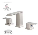 Bwe 8 In. Waterfall Widespread Bathroom Faucet W/pop-up Drain Brushed Nickel New. Fixed Price $74.43.