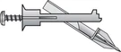 Hillman 41444 Zinc Plated Round Steel Drill Toggle With Screws #6 X 2 In.. Fixed Price $19.04.