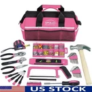 201 Piece Household Tool Kit W/ Sturdy Bag Home Repair Diy Projects Pink. Fixed Price $44.70.
