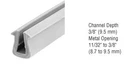 Crl Glazing Vinyl 3/8" Channel Depth 11/32" To Metal Opening - 100' Roll B. Fixed Price $95.38.