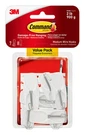 Command Medium White Wire Hooks 7 Pack Damage Free Wall Hangers 2 Pounds Each. Fixed Price $9.39.