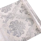 Peel And Stick Wallpaper Easily Removable Printed 17.7"W X 118"L Silver Damask. Fixed Price $14.12.