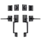 Double Door Handleset With Lever - Matte Black Dummy Lock For Front Of.... Fixed Price $63.15.