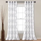 2PK 52"X84" Light Filtering Swirl Curtain Panels Navy - Lush D Cor. Fixed Price $17.99.